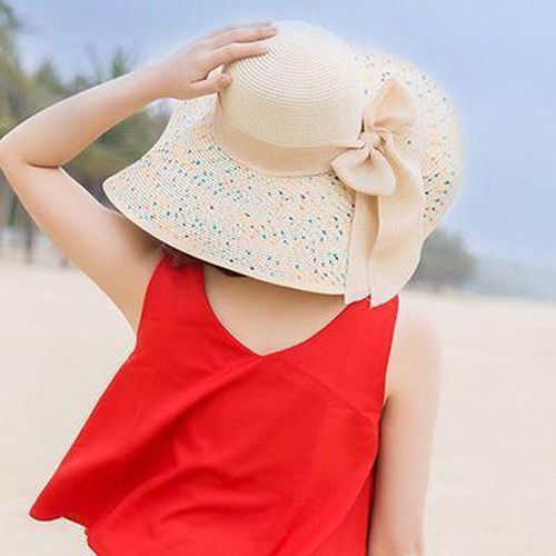 BINGYUANHAOXUAN Brand Large Brim Floppy Floppy Hat Sun Hat Beach Hat Foldable Summer UV Protect Casual Hat Female