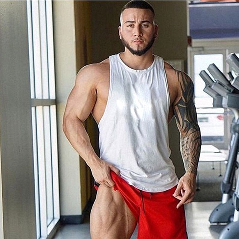 Gyms Workout Sleeveless Shirt Stringer TaTop Men Bodybuilding Clothing Fitness Mens Srtwear Vests Muscle Singlets Cotton