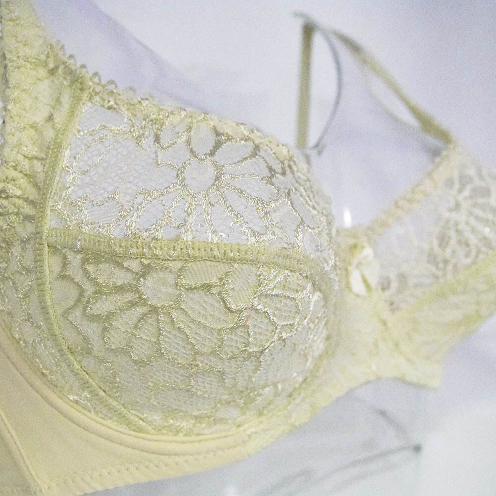 Plus Size Womens Lace Bra Lager Bosom See through Bralette Underwired  Lingeries 34 36 38 40 42 44 B C D DD E F Cup