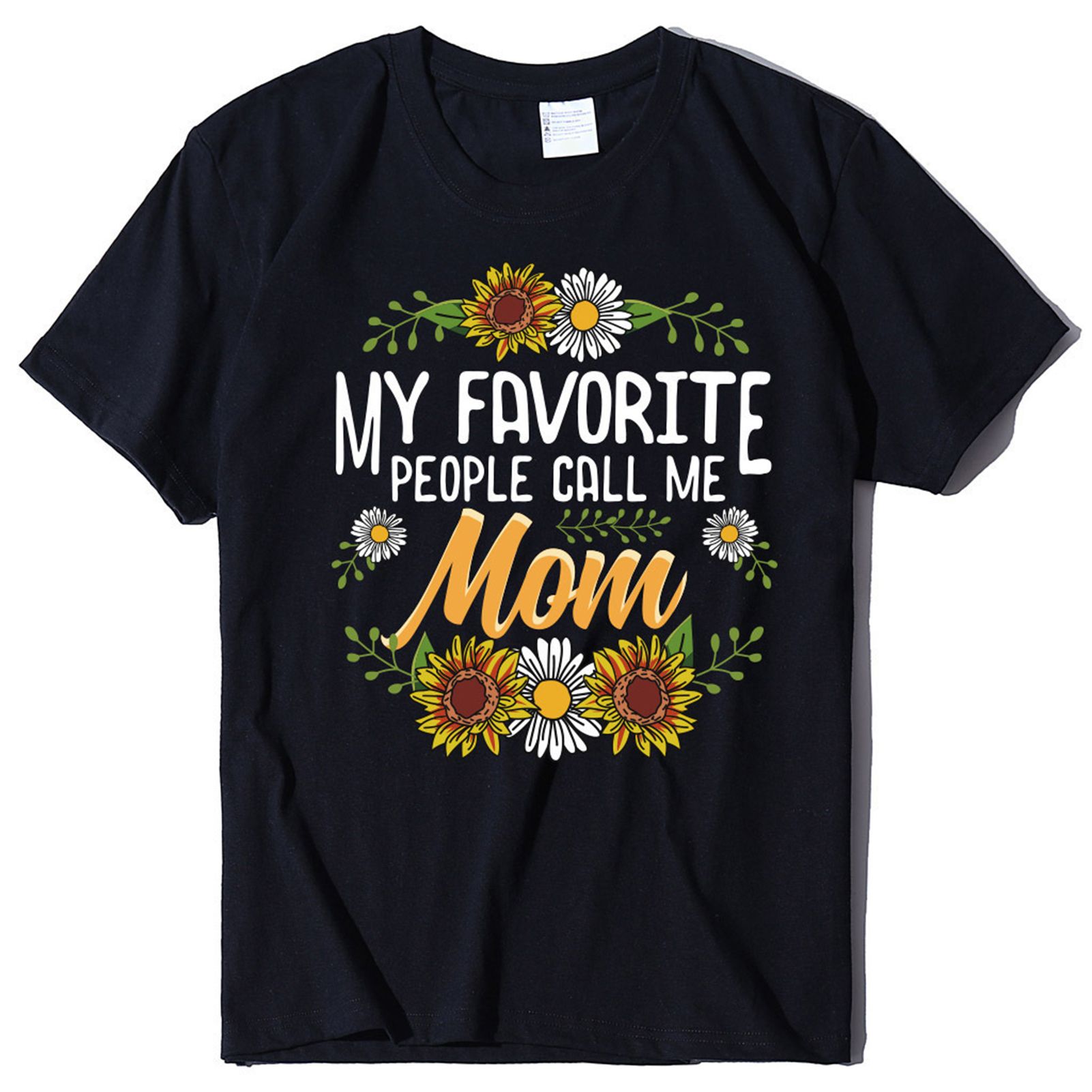 Women Tee Top Eye-catching O-neck Mother's Day Pullover Clothes
