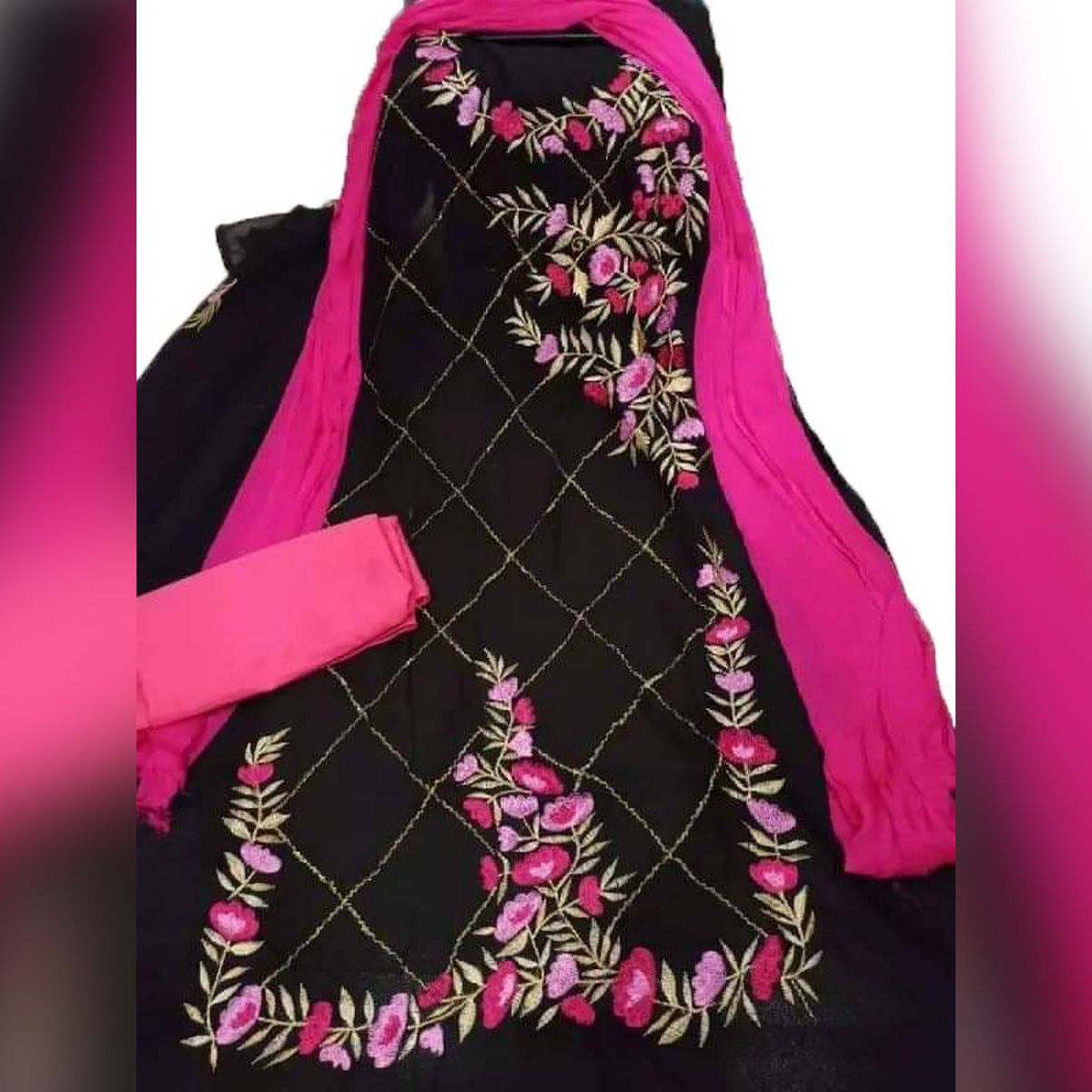 Indian Unstitched  Georgette embordary Work Salwar Kameez For Women {3 Piece}