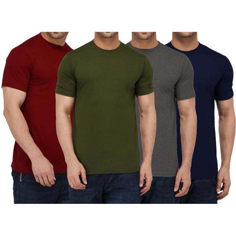 Pack of 4 Color Soft Comfortable T-Shirt for Men