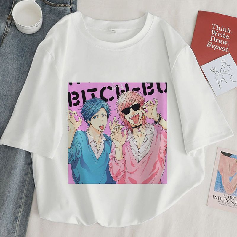 Yarichin Bitch Club Graphic Print T-shirt Women Harajuku Aesthetic White Tops Tshirt Japan Anime Y2k Kpop Casual Female T Shirt