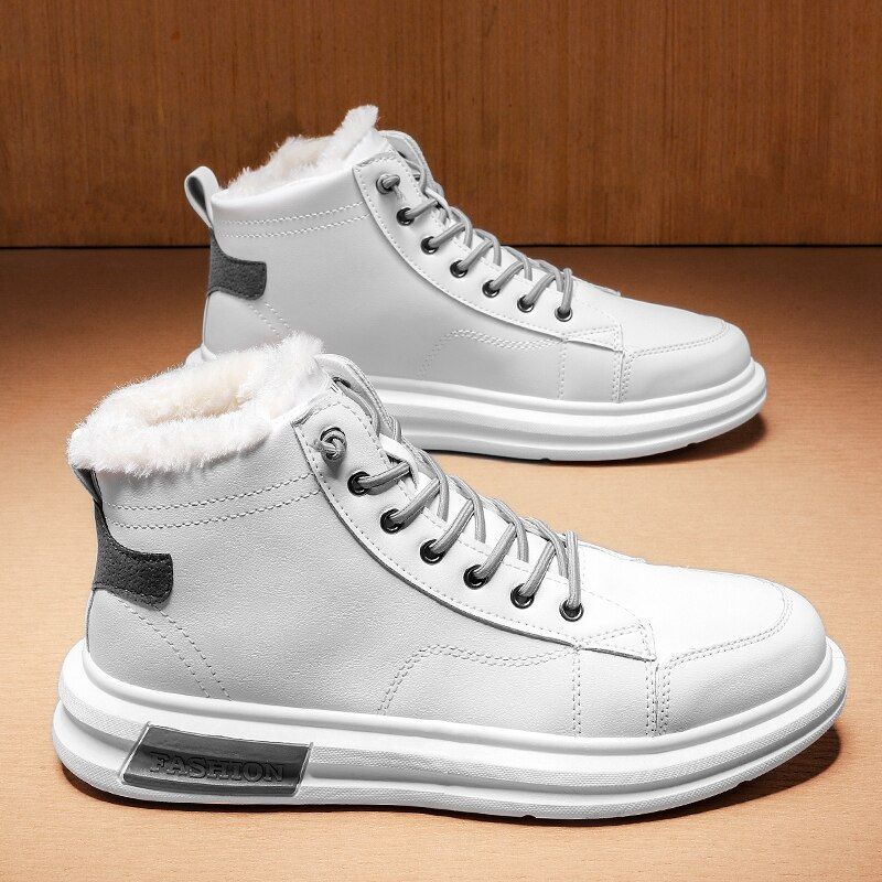 2021 Winter Boots For Men Male Sneakers PU Upper Warm Comfortable Inside Rubber Sole Fashion Men Casual Shoes Ztillas Hombre
