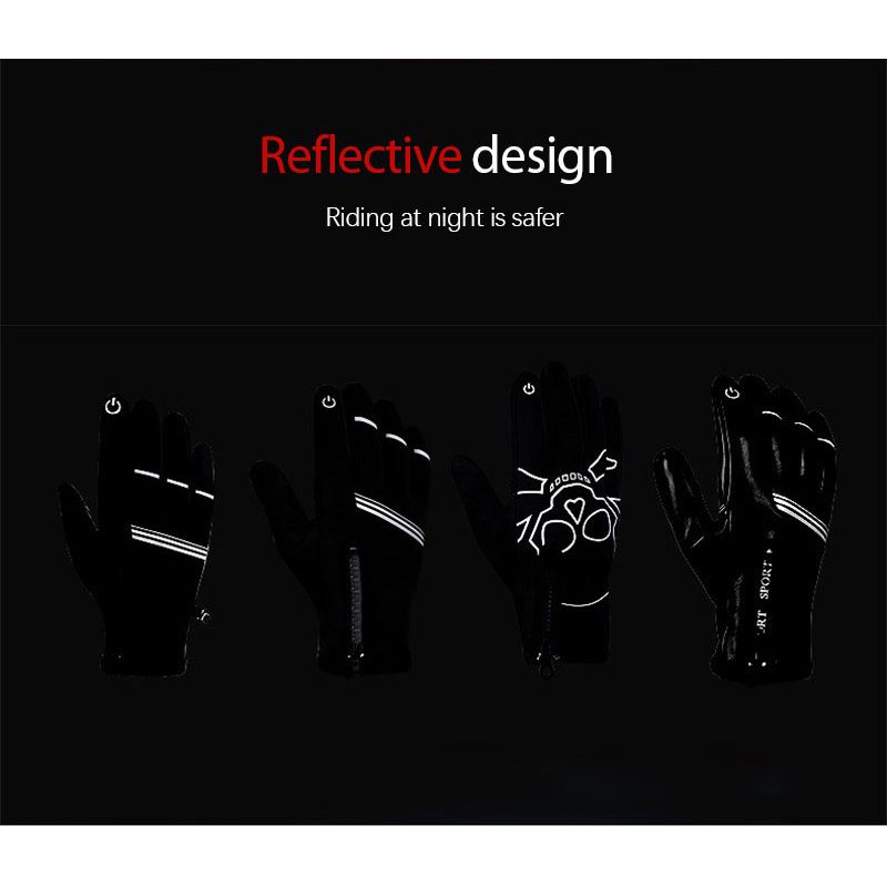 Bicycle Winter Riding Gloves Waterproof and Windproof Touch Screen Gloves Non-slip