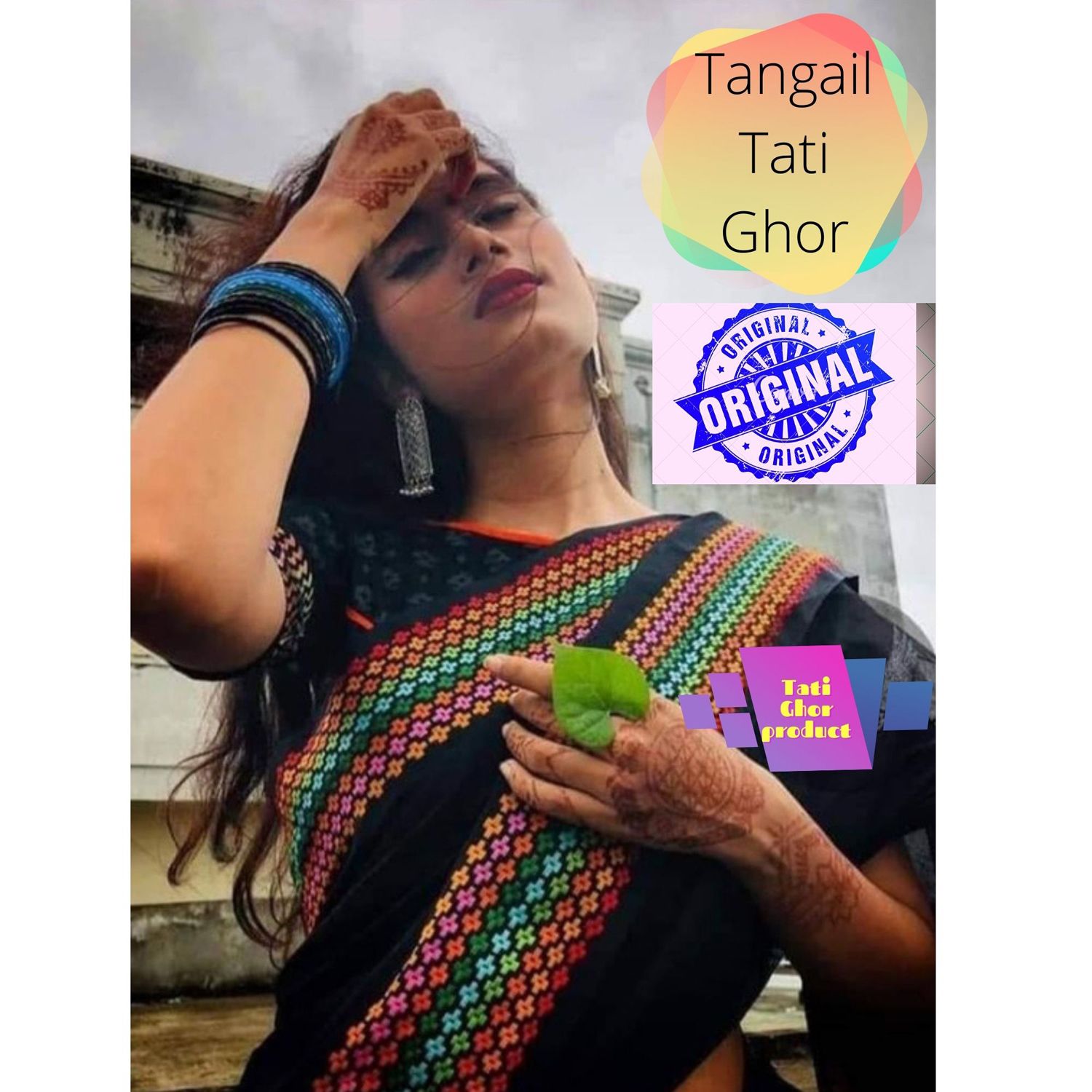 Noyon Tara Nokshi Paier Half Silk Saree For Women