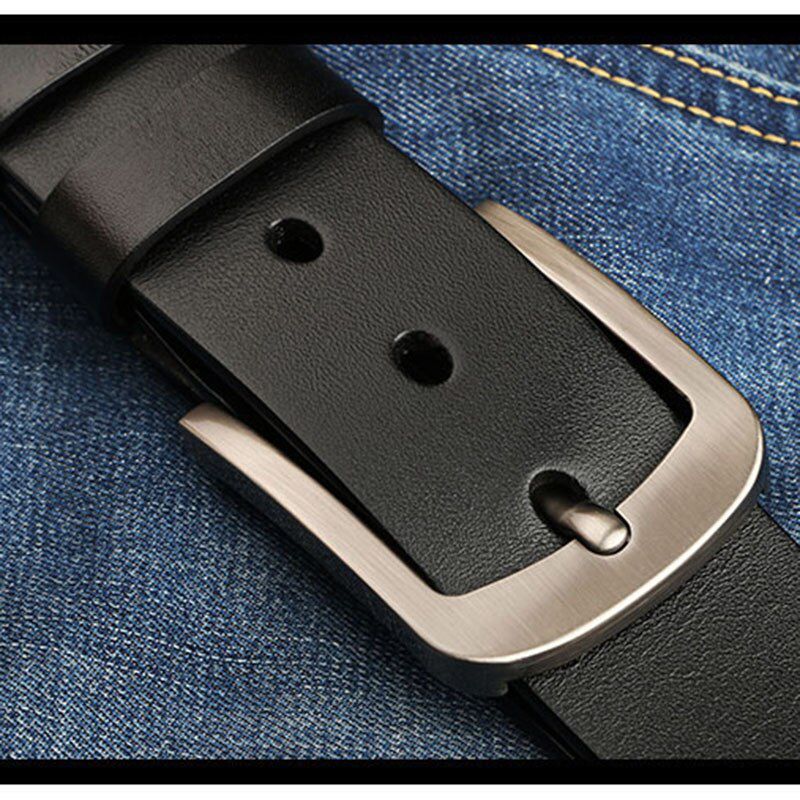 Black Belt Artificial Leather Belt for Men