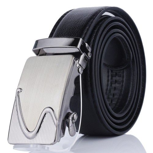 Black Belts Fashion Men Top Quality Belt Male Automatic Buckle PU Leather Strap Belts For Men 90-120cm