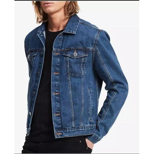 Navy Blue Denim Jacket For Men