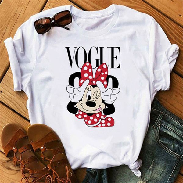 Tumblr Femme Girl Tees Hipster Kawaii Holiday Summer Femme Top Mouse Cute TShirt Vogue Women Mouse Printed Shirt