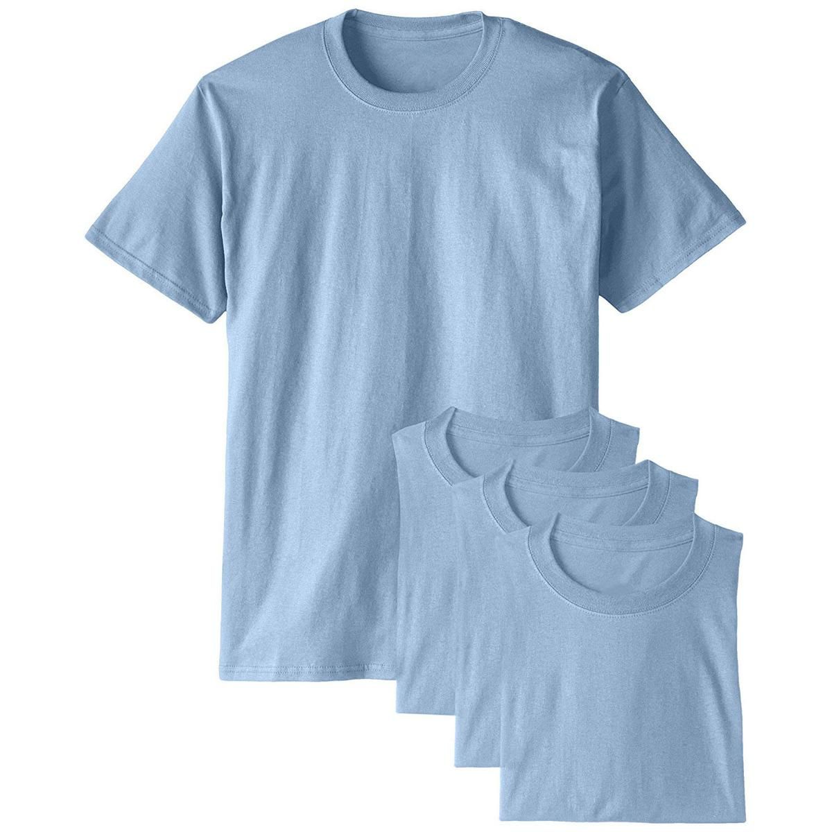Pack of 4 Solid Color Soft Comfortable T-Shirts for Men