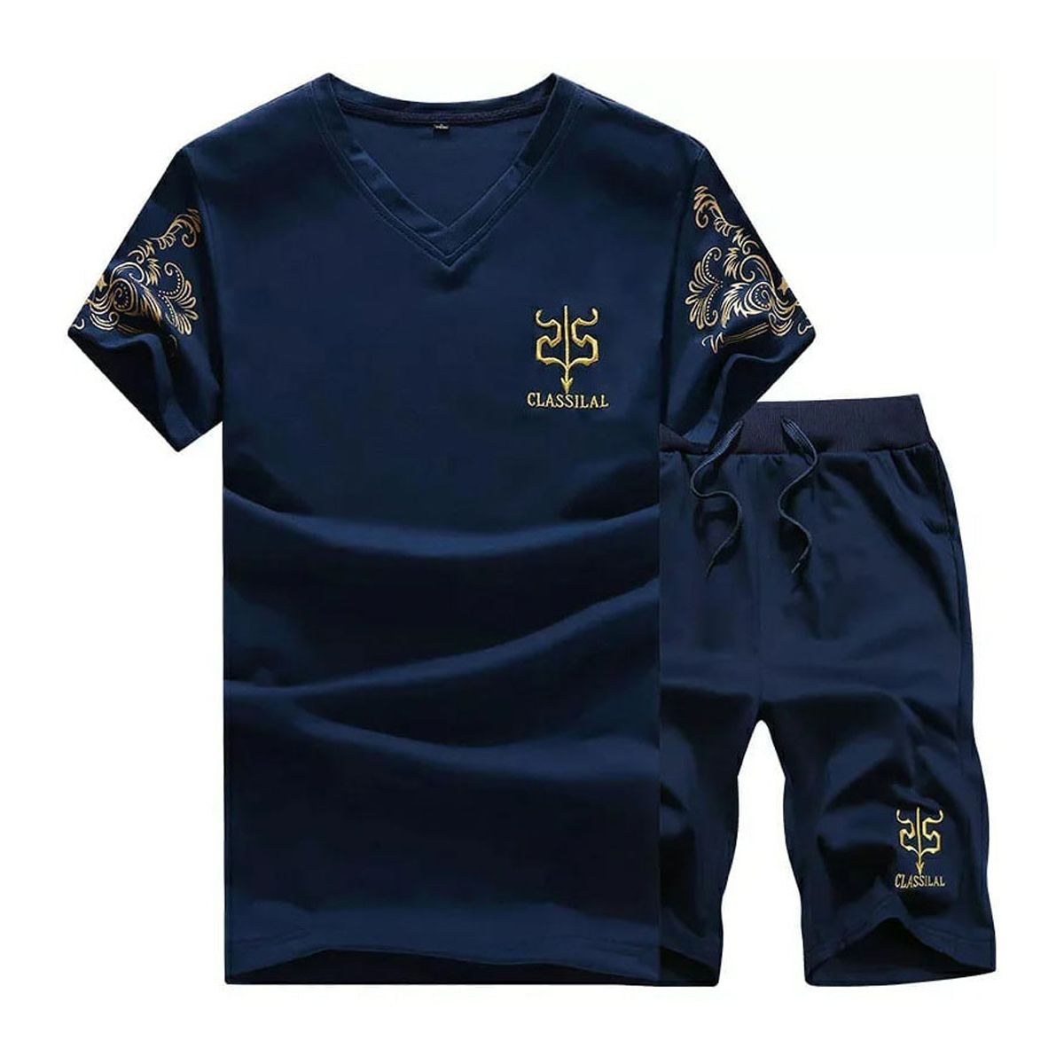 Navy Blue Printed Summer Combo T-Shirt & Pant For Men - Tshirt For Men - T Shirt For Man - T Shirt For Man - T Shirt For Man - T Shirt - T Shirt For Man - T Shirt