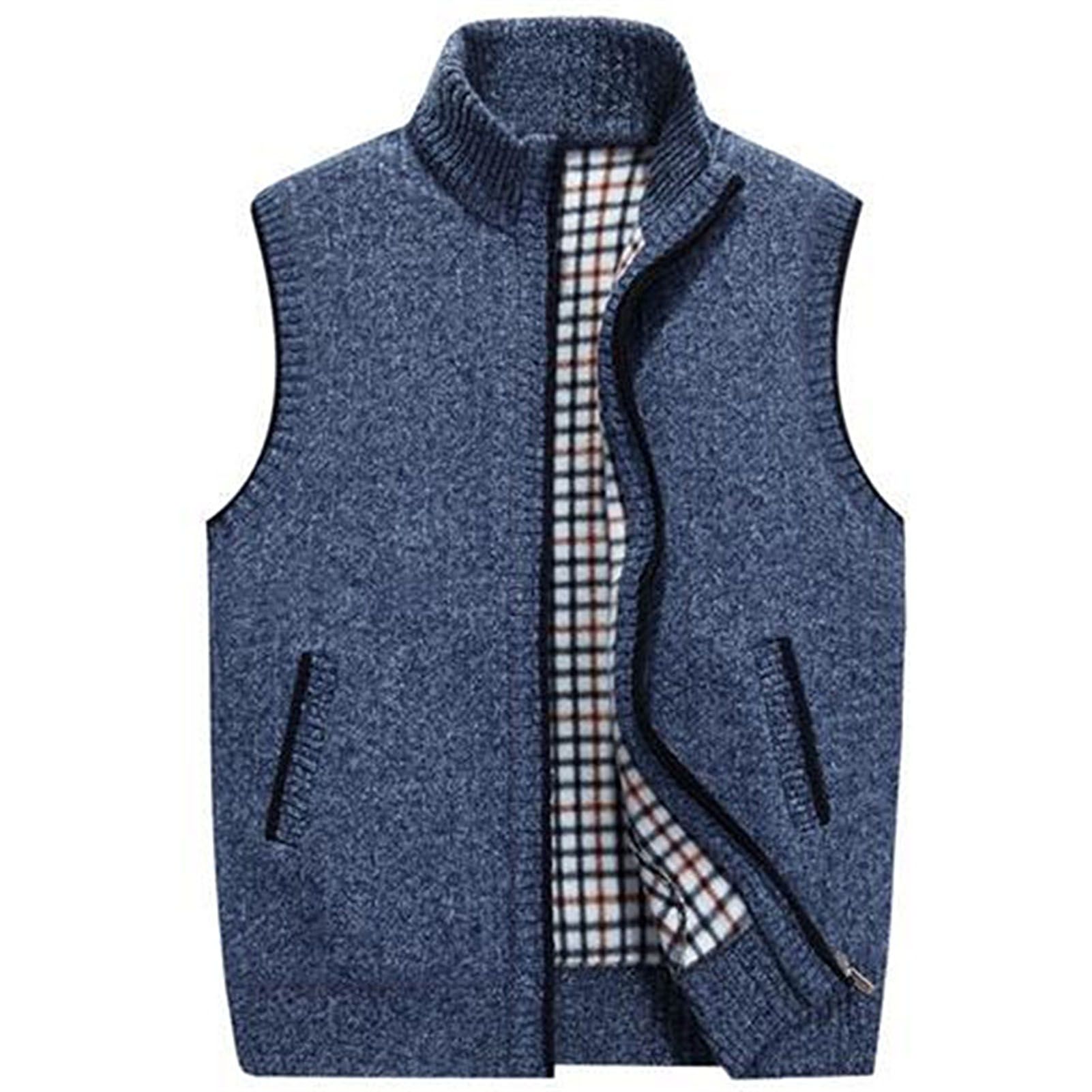 Men Waistcoat Thermal Plush Winter Waistcoat