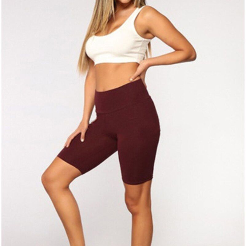 Gym Jogging Running Shorts Yoga Shorts Women High Waist Lifting Push Up Tight Sports Pocket Fitness Yoga Short Pant
