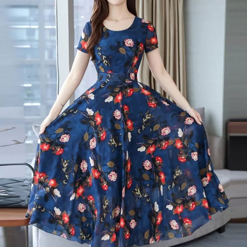 High Quality China Lily Cotton Fabric With Digital Printed Readymade Kurtis For Women. - Tops For Girls Long Kurti