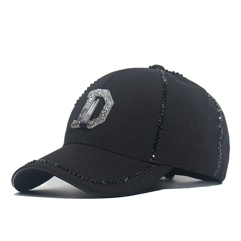 2019 Rhinestone Baseball Caps Women Diamond Caps D letter Hip-pop Hat Casual Snapback Cap Casquette Sun Hat