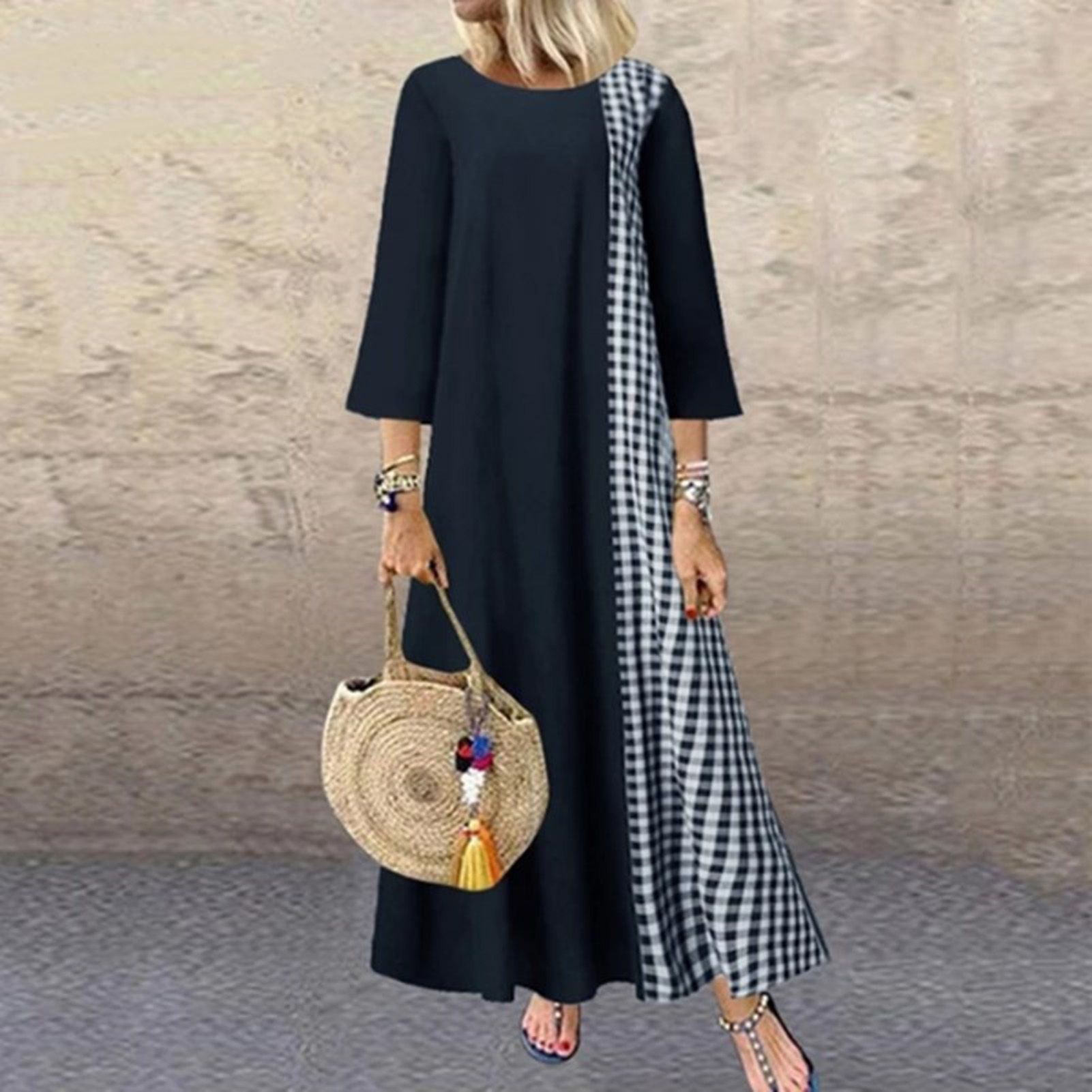 Maxi Dress Loose Loose-fitting Ankle Length Dress