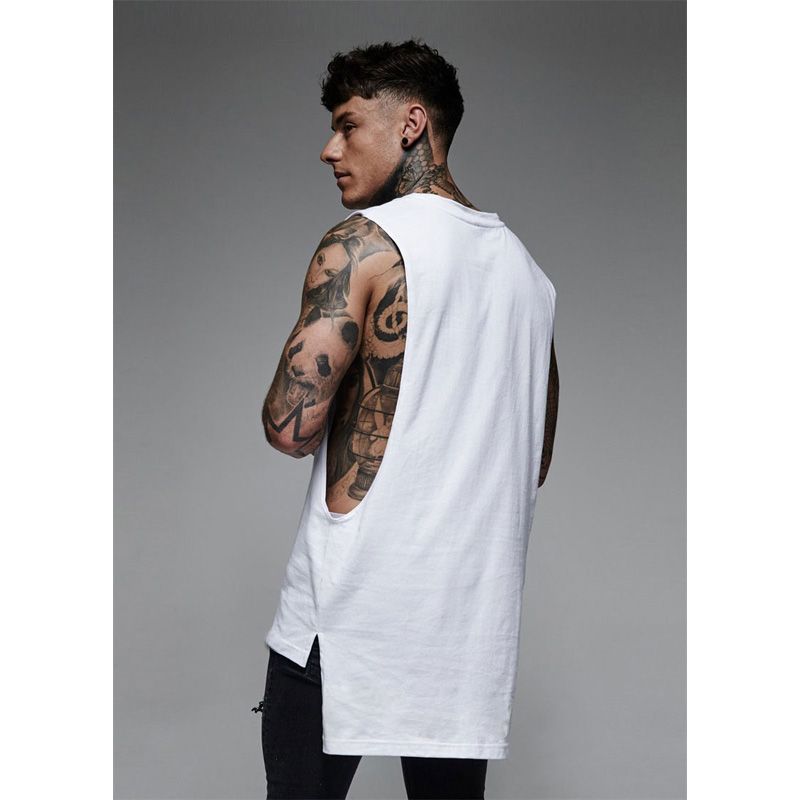 Fashion trend vest brand men's sleeveless vest summer cotton men's casual wear bodybuilding srtswear srts fitness vest