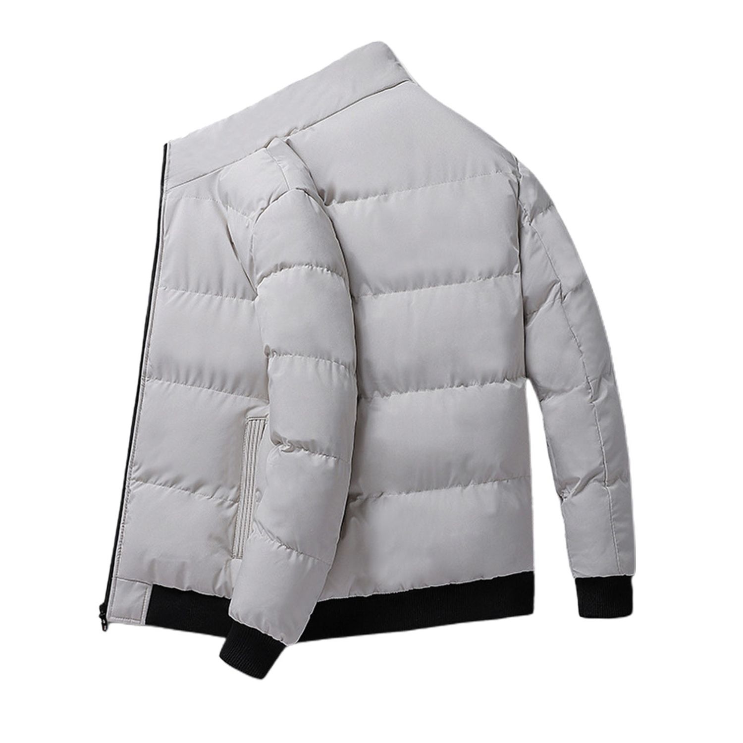Winter Jacket Thickening Threaded Knit Cuffs Winter Jacket