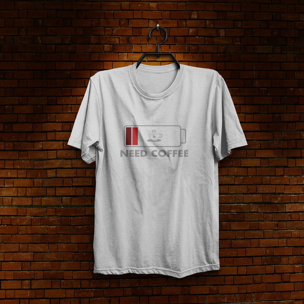 dizain need coffe Cotton Half Sleeve T Shirt For Men