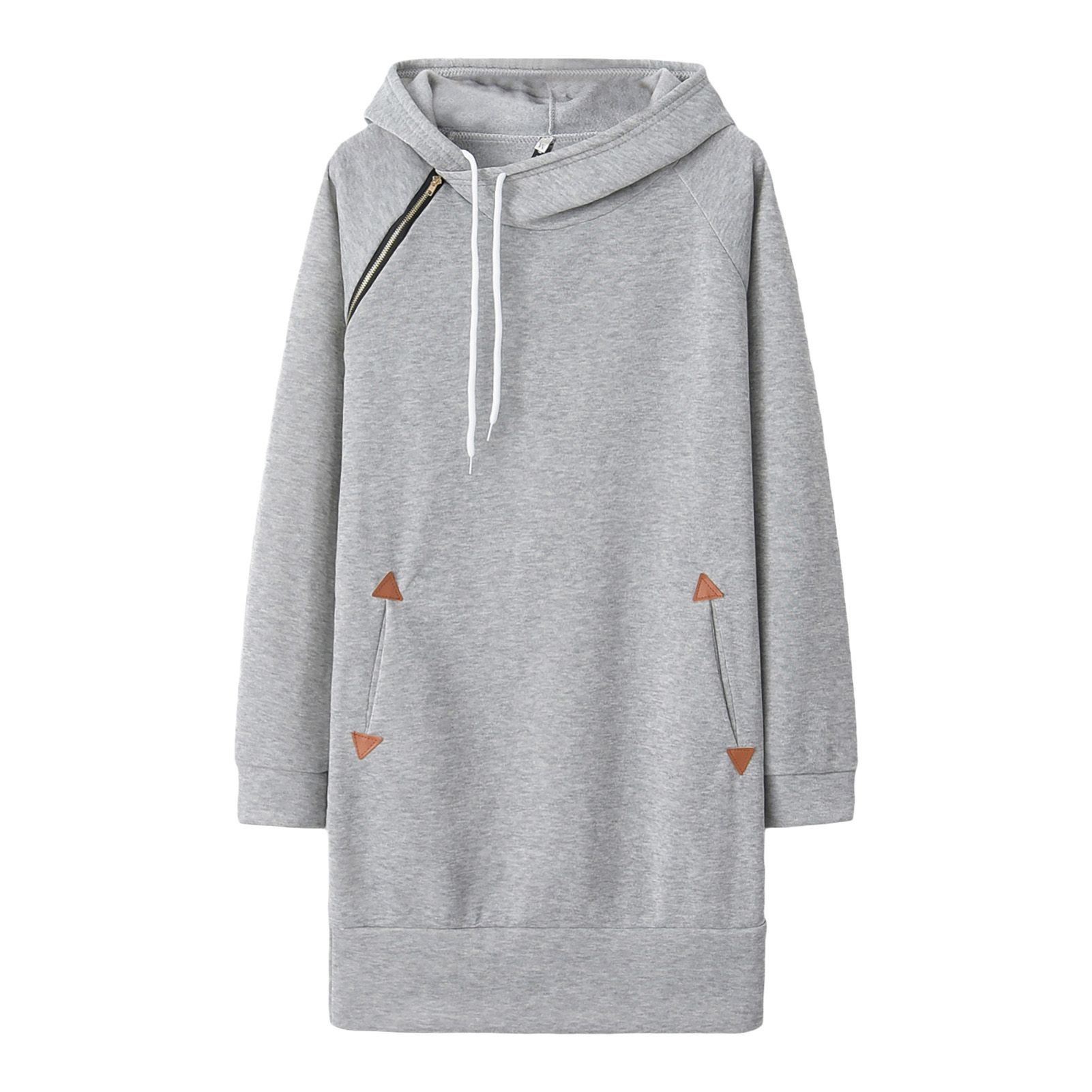 Pullover Dress with Pockets Soft Touching Sweatshirt Dress