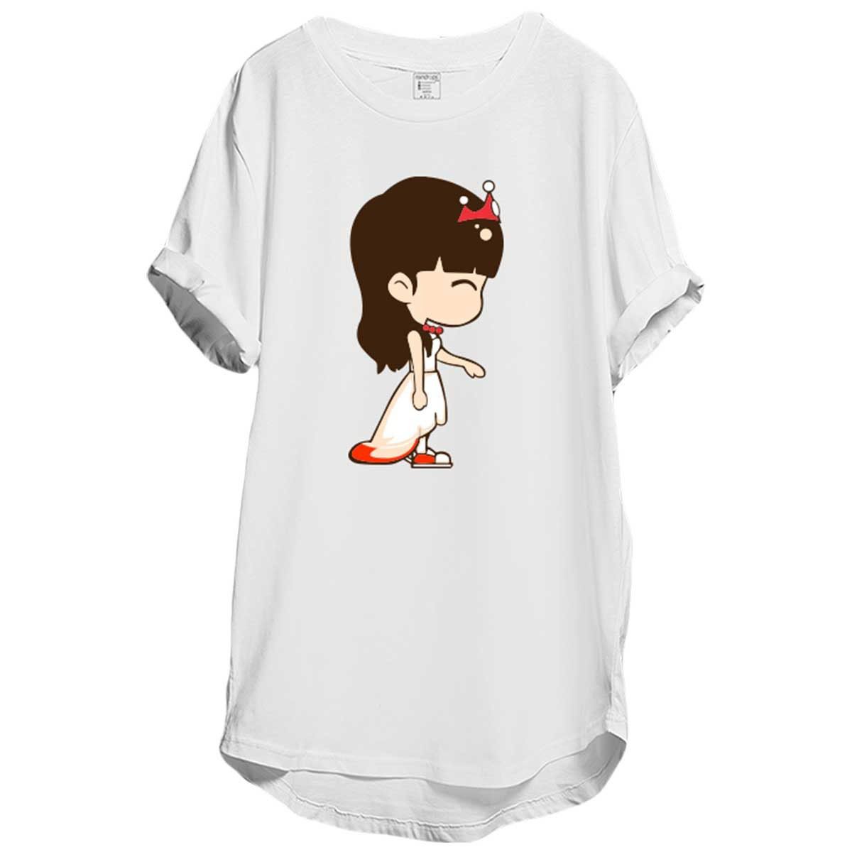 Raindrops Premium T-shirt New Journey Designed Half Sleeve Milky White T-shirt For Women