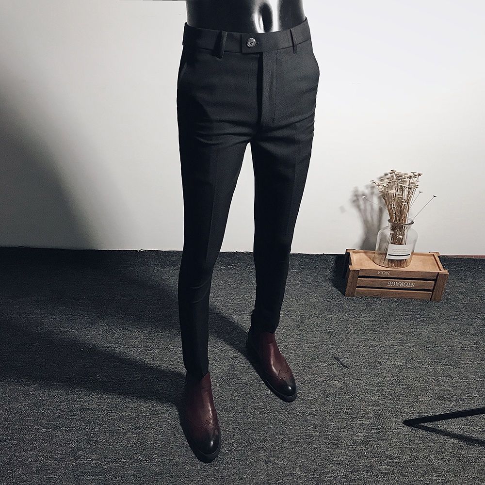 2022 Spring Autumn Fashion Straight Pants Men's Solid Color Business Casual Dress Pants Men Streetwear Wild Suit Trousers