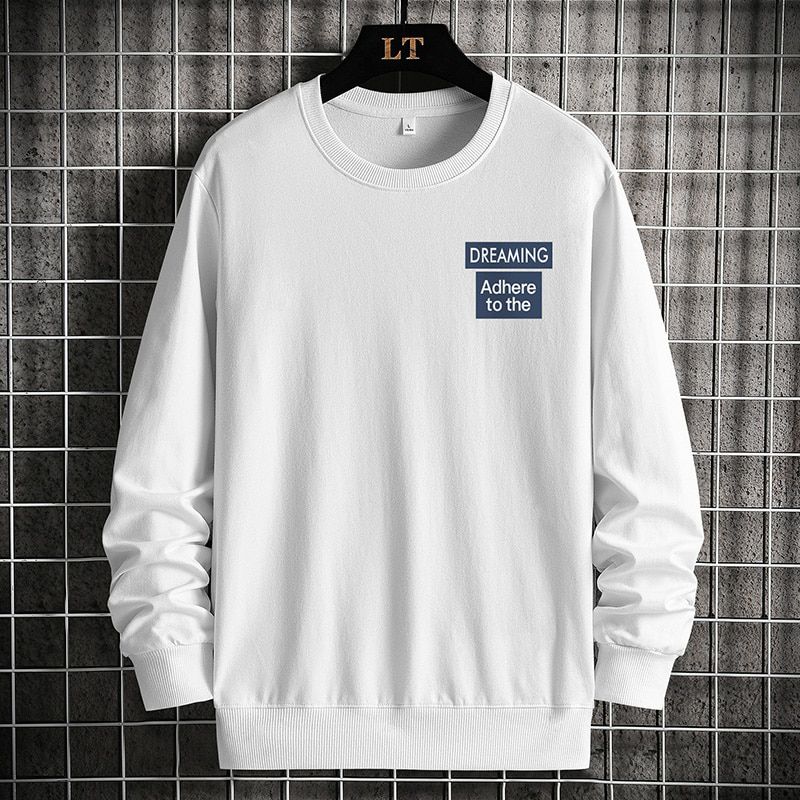 OEIN Fashion Hoodies Men Round Collar Solid Color Mens Sweatshirts Autumn Long Sleeve Streetwear Male Casual Pullovers