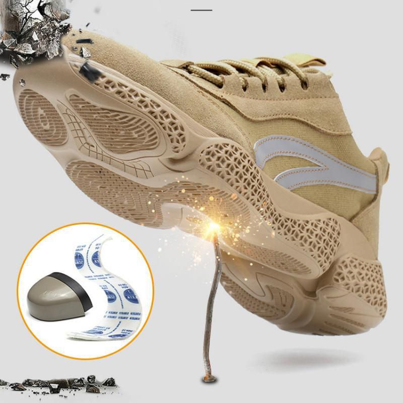 Fashion labor insurance shoes mens steel toe cap insulation anti-smashing anti-slip non-slip breatha