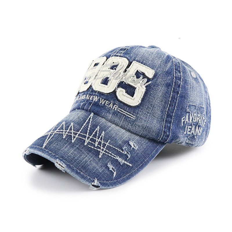 JAMONT Classic Vintage Denim Cap Men Casquette Baseball Cap Letter Bone Dad Hat Hip Hop Washed Snapback Caps