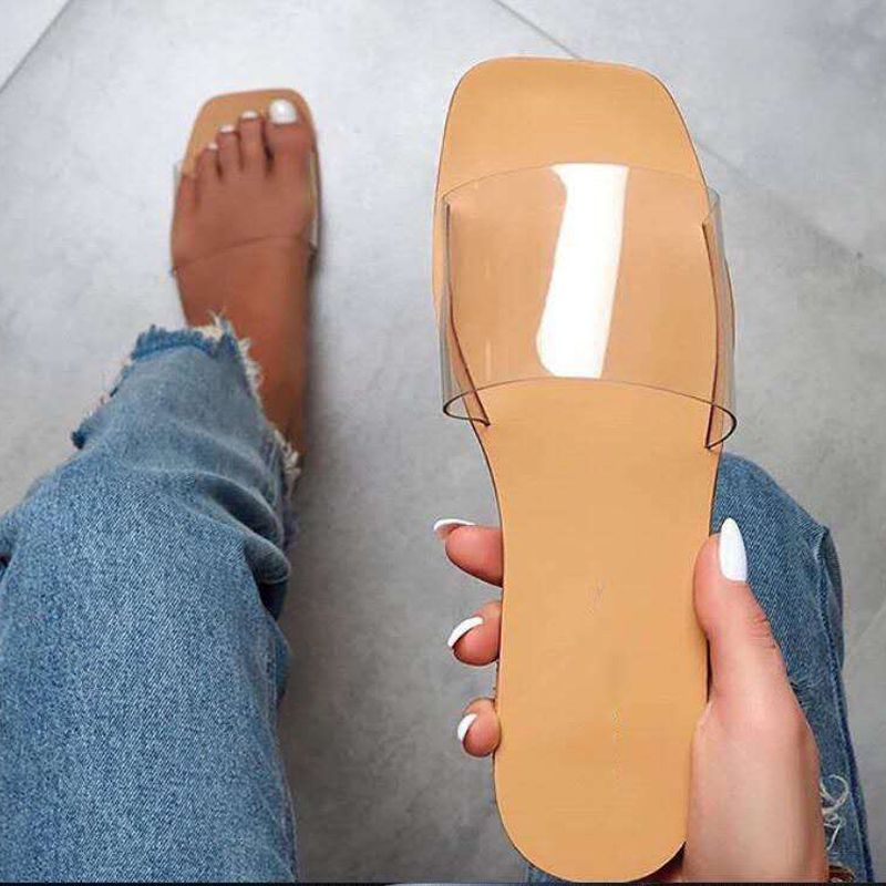 Fashion Women Leather Flat Sandals Open Toe Casual Soft Slippers Big Size 36-43 Women Shoes
