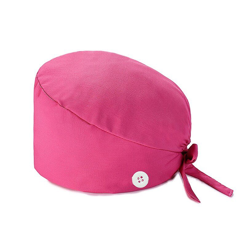 Scrubs Hat Sweat-absorbent Scrub Caps Sanitary Cap Cotton UniAdjustable Working Hats Women Elastic Men Chef Work Caps
