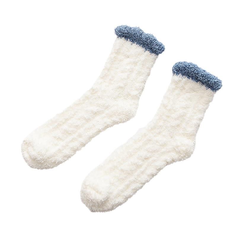 1 Pair High Elasticity Women Warm Socks Casual Super Soft Plush Slipper Socks Winter Ladies Fluffy Cozy Sleeping Socks New 2019