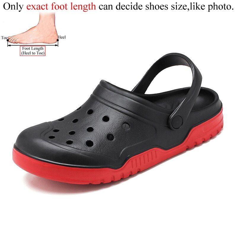 Very Wide Summer Mens Clogs Rubber Beach Sandals Clog Zuecos Hombre Sandalias Playa Garden Shoes Cholas Outdoor Plus Big Size 53