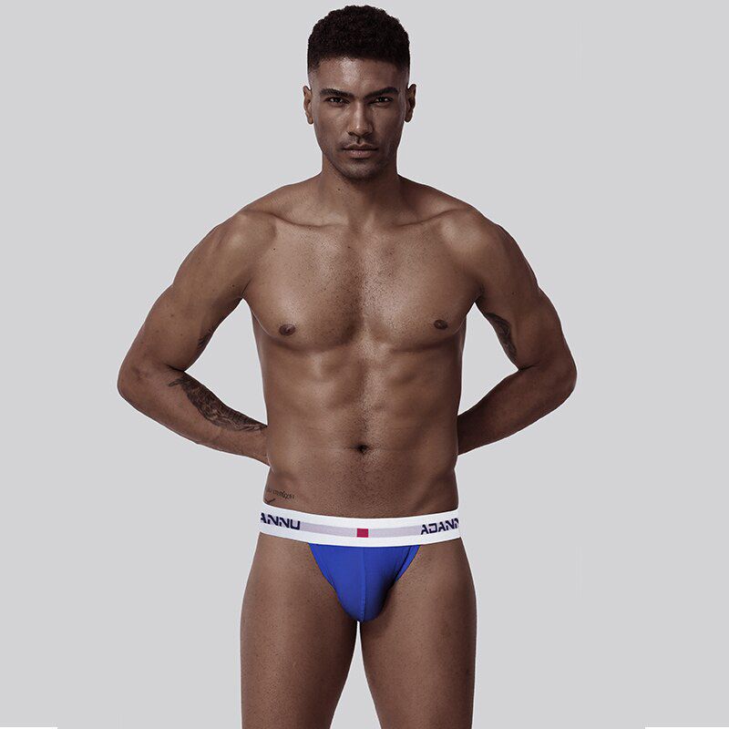 ADANNU Men's Men Sexy Panties Briefs Jockstrap Pouch Cuecas Man Cotton Panties Thongs Underpants Gay Slip Homme Srting