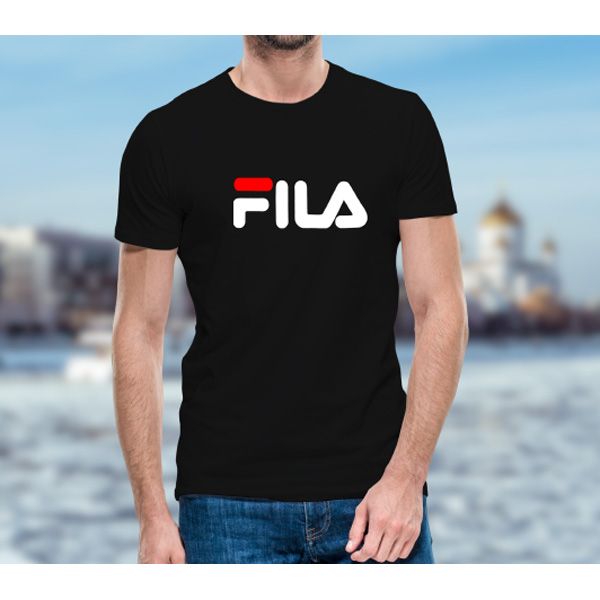 New Export Cotton Exclusive Fila Half Sleeve T-Shirt For Men - Tshirt For Men - T Shirt For Man - T Shirt For Man