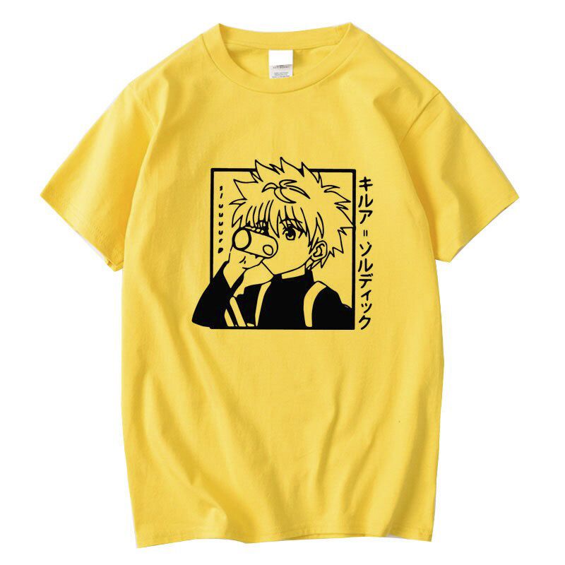 XIN YI Men's Casual High Quality 100% Cotton T-shirt Tops Kawaii Hunter X Hunter Tshirt ua Zoldyck T-shirt Anime Tee Shirt