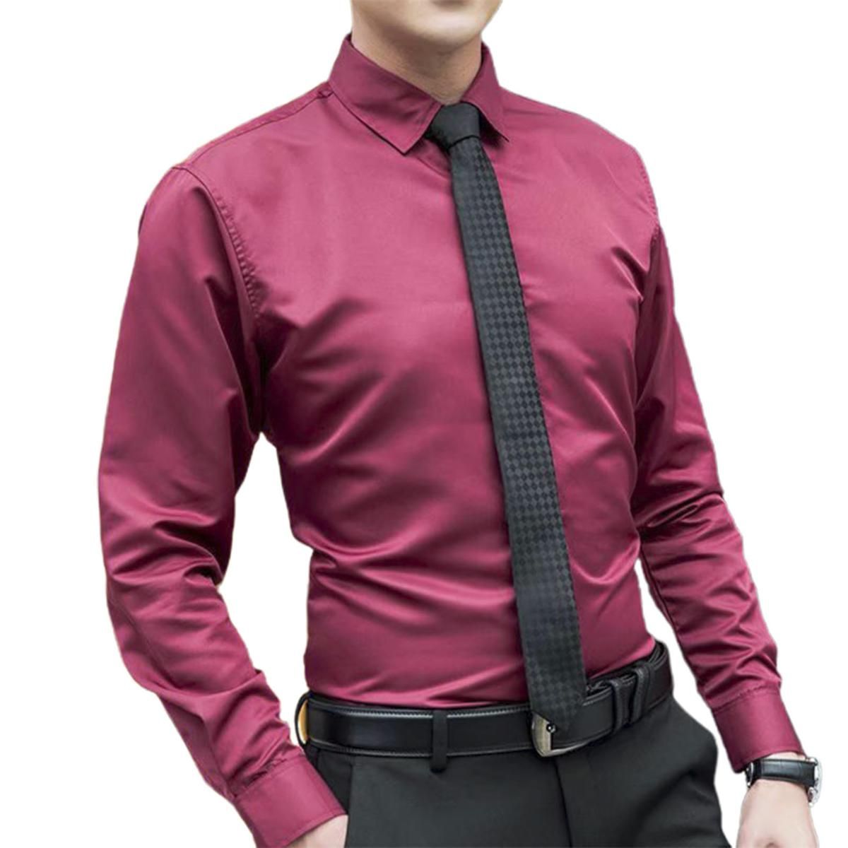 Men Shirt Buttons Cuff Thick Lapel Winter Men Shirt