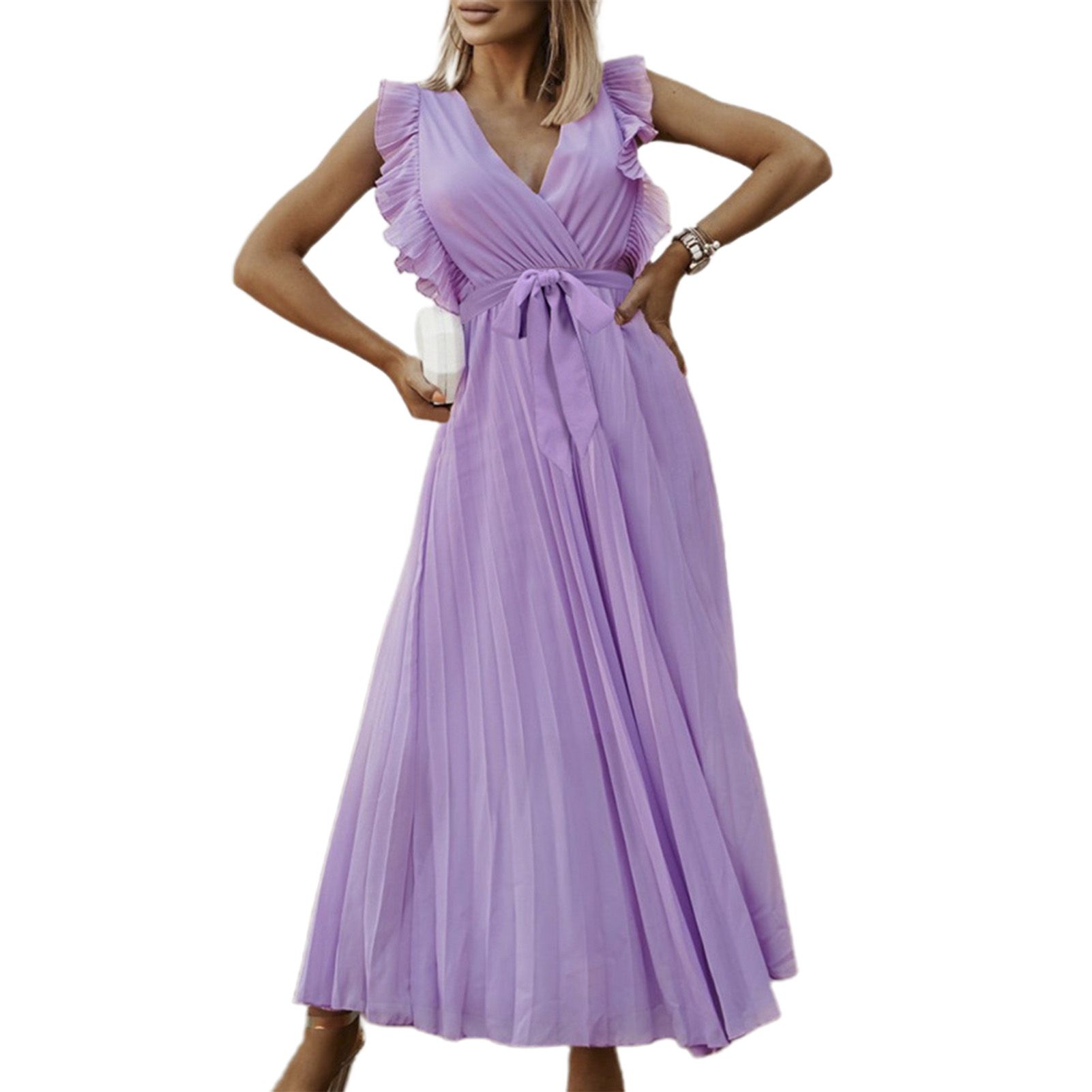 Dress Solid Color Elegant Slim-fitting Dress