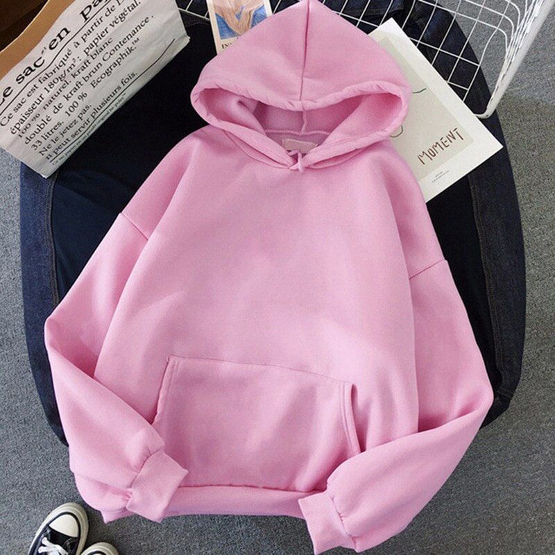 Oversized Hooded Sweatshirts Women Black Hoodie Women's Sweatshirt Hoodies Ladies Long Sleeve Casual Warm Pullover Clothes
