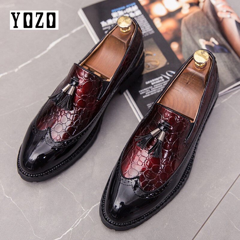 Leather Shoes For Men Business Shoes For Men Italy Luxury Shoes Dress Bullock Formal Shoes New Men Office Shoes For Men