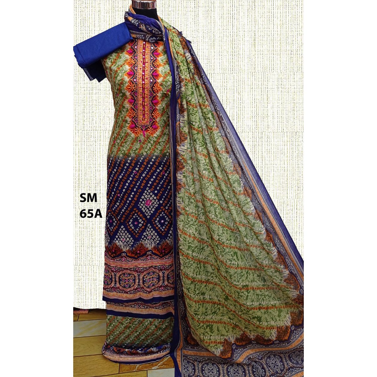 Exclusive Indian Dilli Boutique unstitched three pice(3pice)For Women