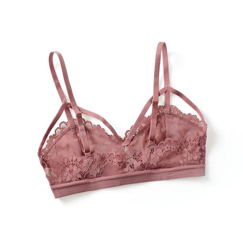 Wriufred Lace Ultra-thin  Wire Free Bras Women Without Sponge Bra Transparent Bralette Fashion Female Lingerie