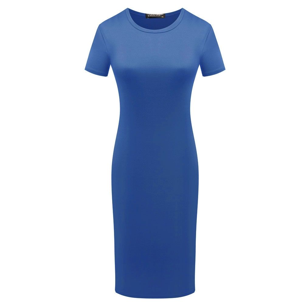 Bodycon Women Dress Short Sleeve Robe  Summer Office Dresses Mini Bandage Black  Green Pencil Dress