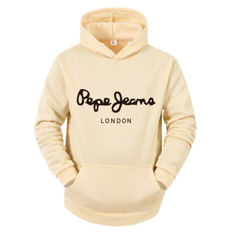 Spring and Autumn Elegant Pepe Print Hoodie Streetwear Men's Warm Pullover Sweatshirt Long Hooded Sweatshirt Long Sleeve Fashion