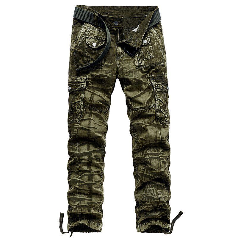 High Quality Mens Cargo Pants Casual Fashion Jogger Pants   Green Tactical Pants Sweatpants Plus Size 40
