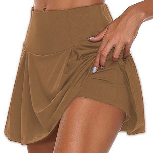 Women 2 In 1 Butt Scrunch Skirted Running Shorts Quick Dry fa_ke Skirt se_xy Gym Workout Short Pants Yoga Shorts