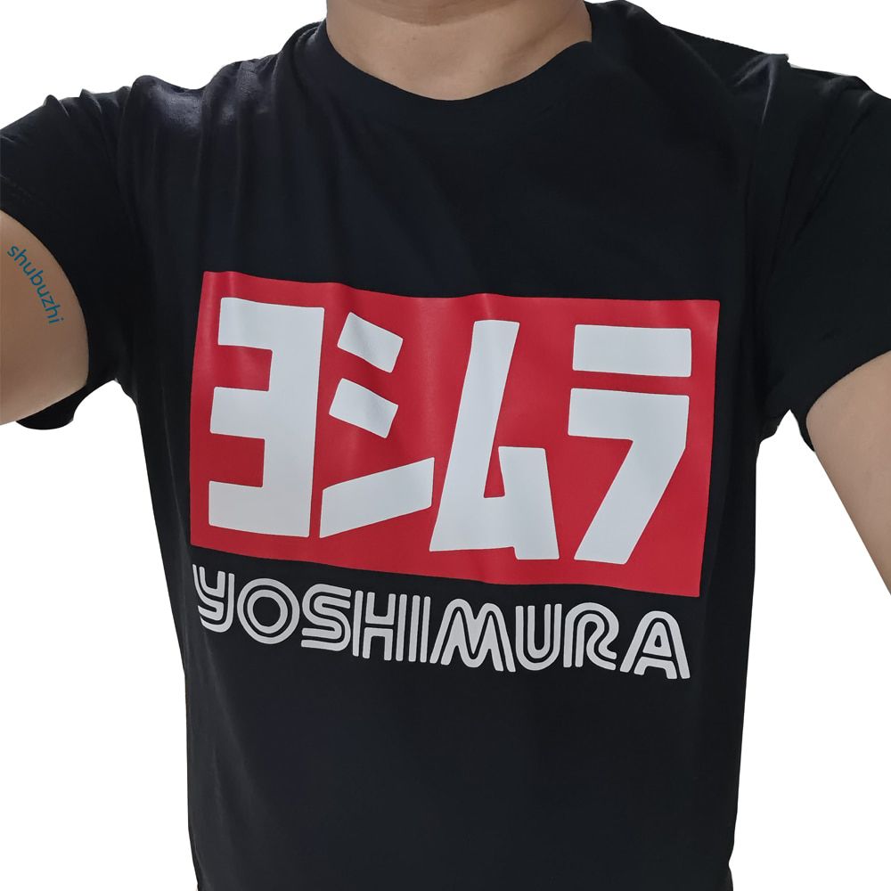 Yoshimura Japan Men's Tees S To 5XL Black T Shirt Short Sleeves New Fashion T-Shirt Men Clothing Letter Top Tee sbz6149