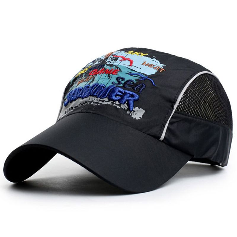 Korea Ultra-slim Waterproof Quick-drying Fabric Cap Girls Boys Unisex Quick Dry Mesh Cap Running Hat Bone Hats