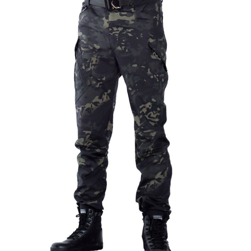 IX9 City Tactical Cargo Pants Men    Pants  Manyckets Stretch Flexible Man Casual Trousers 5XL
